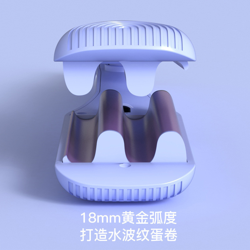 新款蛋卷韩式陶瓷卷发棒钢琴水波纹蛋卷头玉米夹板液晶防烫卷发器|undefined