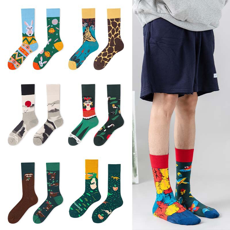 2025Ins Trendy Socks for Men and Women Ab Trendy Socks for All Seasons, Export Fashion and Versatile Couple Socks