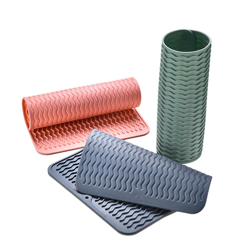 TPR insulation mat dining table mat anti-slip mat desktop heat-resistant waterproof anti-slip rubber mat drain mat tableware drain mat