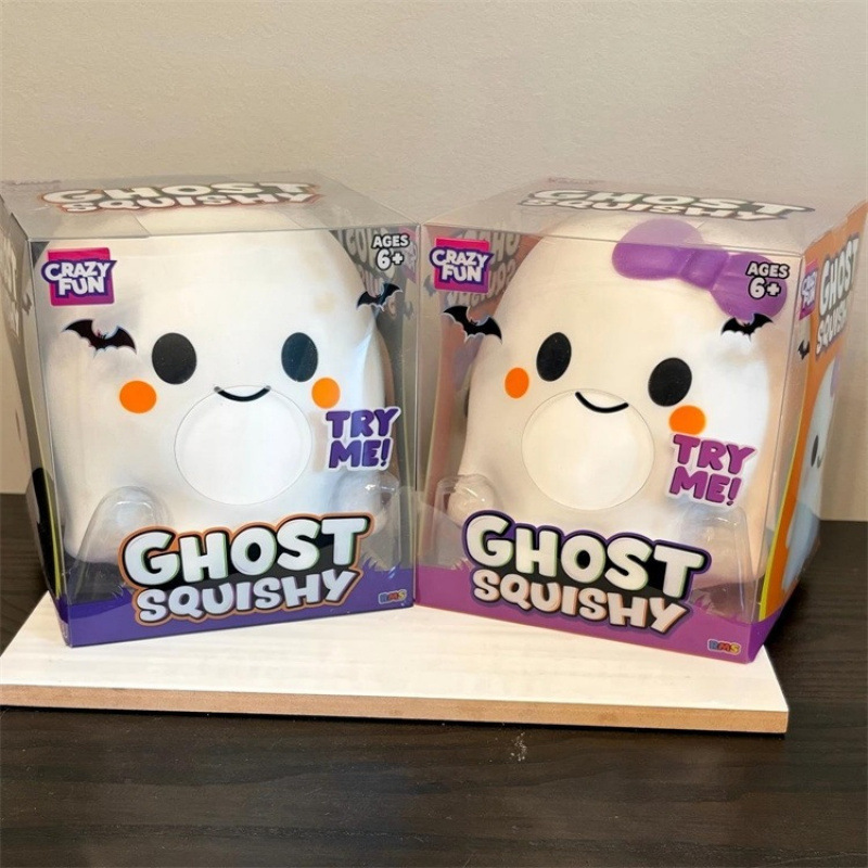 Crazy Fun Ghost Squishy - Crazy Fun White and Purple Bow Set Crazy Fun Ghost Squishy - Crazy Fun White and Purple Bow Set