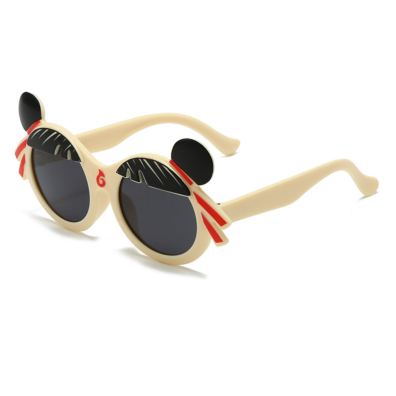 Lentes de Sol Infantiles de Dibujos Animados Marco de PC y Lentes de AC Protección UV400 para Protección Solar y Viajes