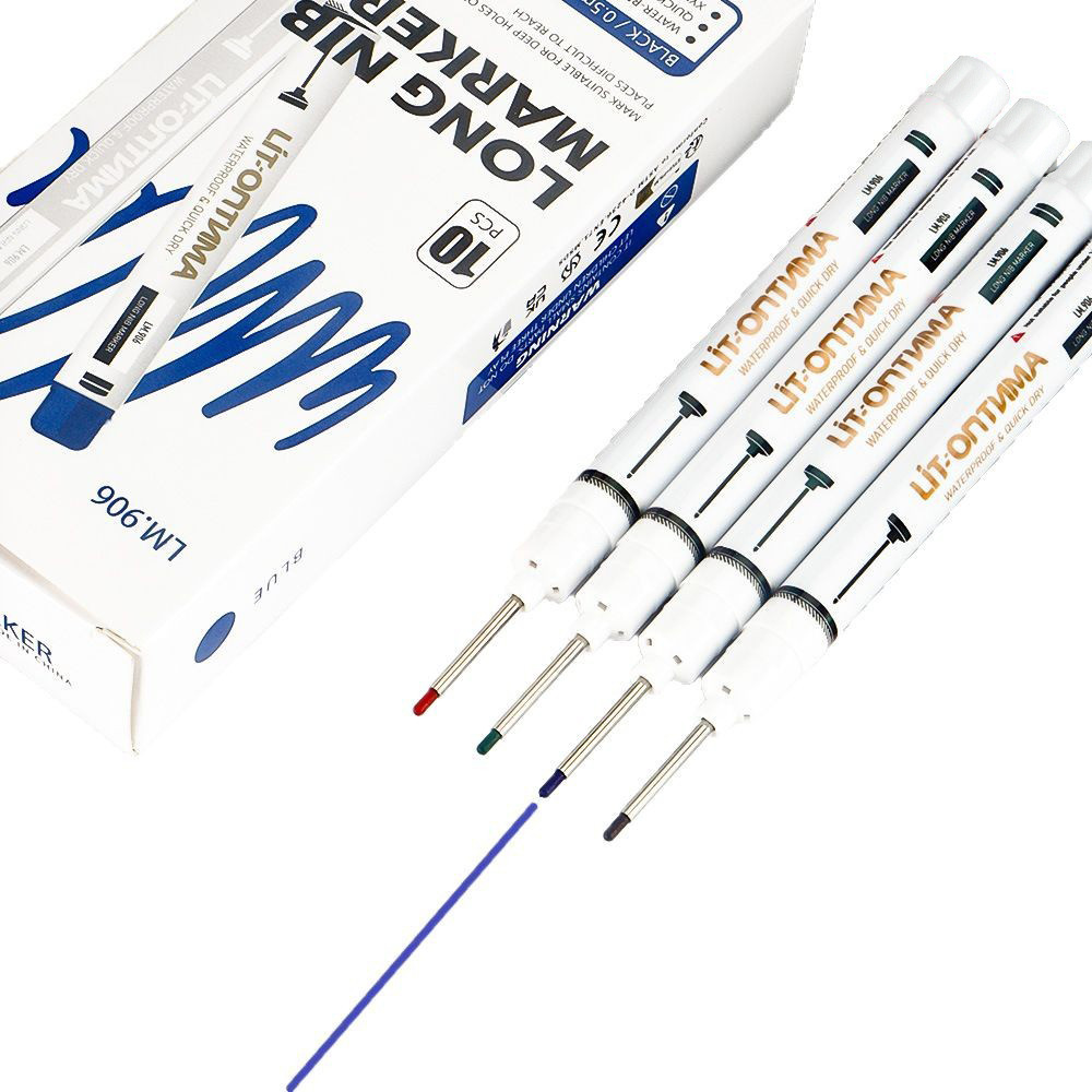 Agujero profundo de cabeza larga marcador de carpintería accesorios de baño del sitio de construcción marcador de línea de boca profunda marcador de aceite mayorista