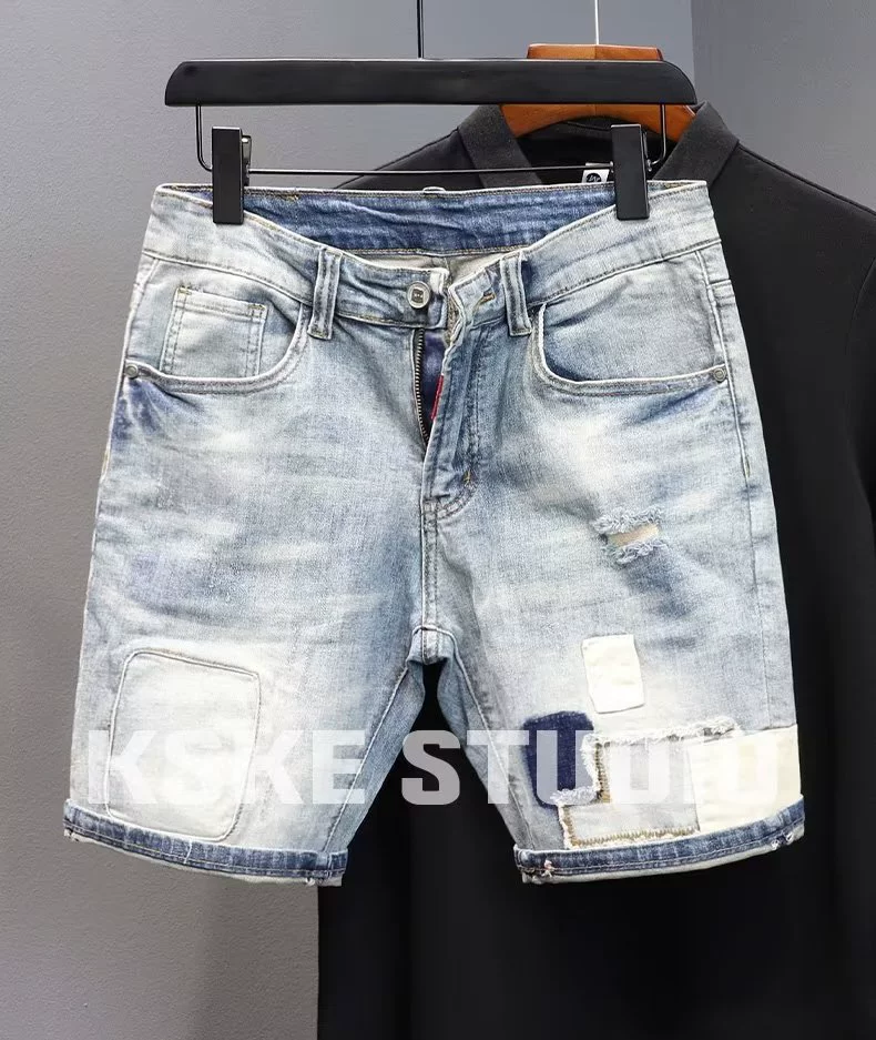 Летняя ретро джинсовая юбка, шорты, эластичные брюки, Slim fit