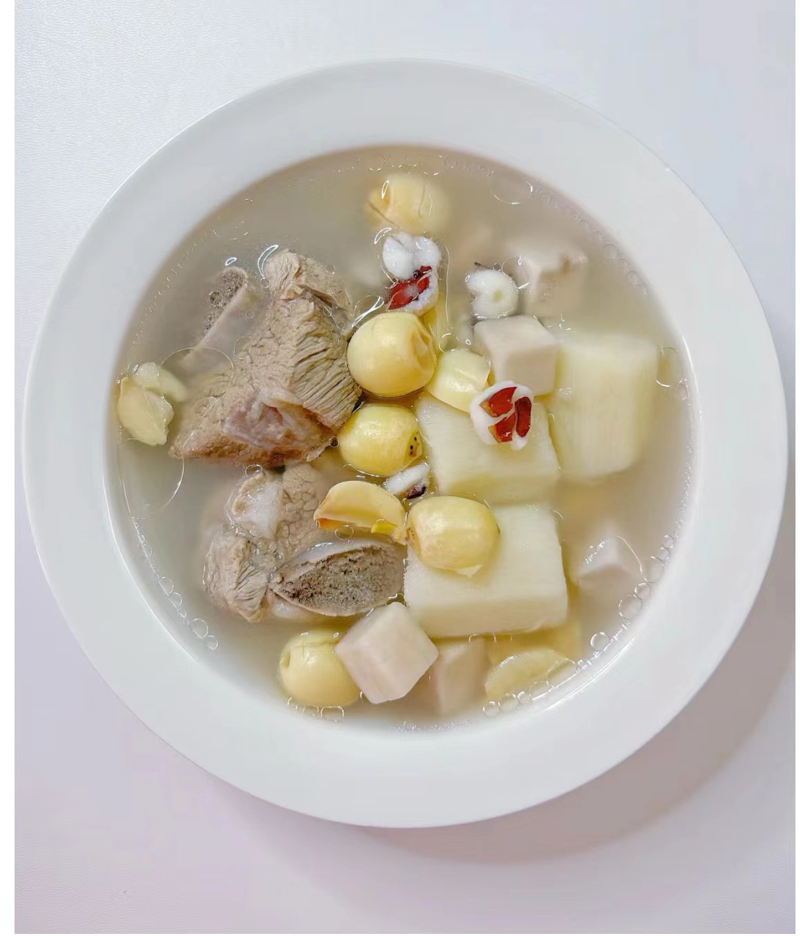 Lotus Seed Gorgon Fruit Chinese Yam Poria Herbal Tea Soup Blend 40g Cold Brew Summer Wellness Pack quality and texture