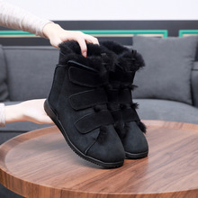 齐瓦戈皮毛一体女士雪地靴轻便加宽高脚背纱布脚防寒防滑冬季保暖