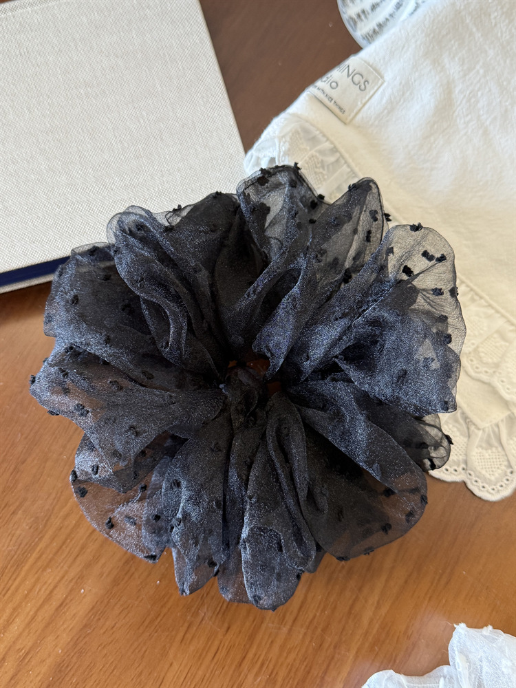 Cuerda para el cabello de intestino grueso retro francés para mujer, satén de alta gama, cuerda para el cabello coreana, cuerda para el cabello Mori, accesorios para el cabello, tocado grande