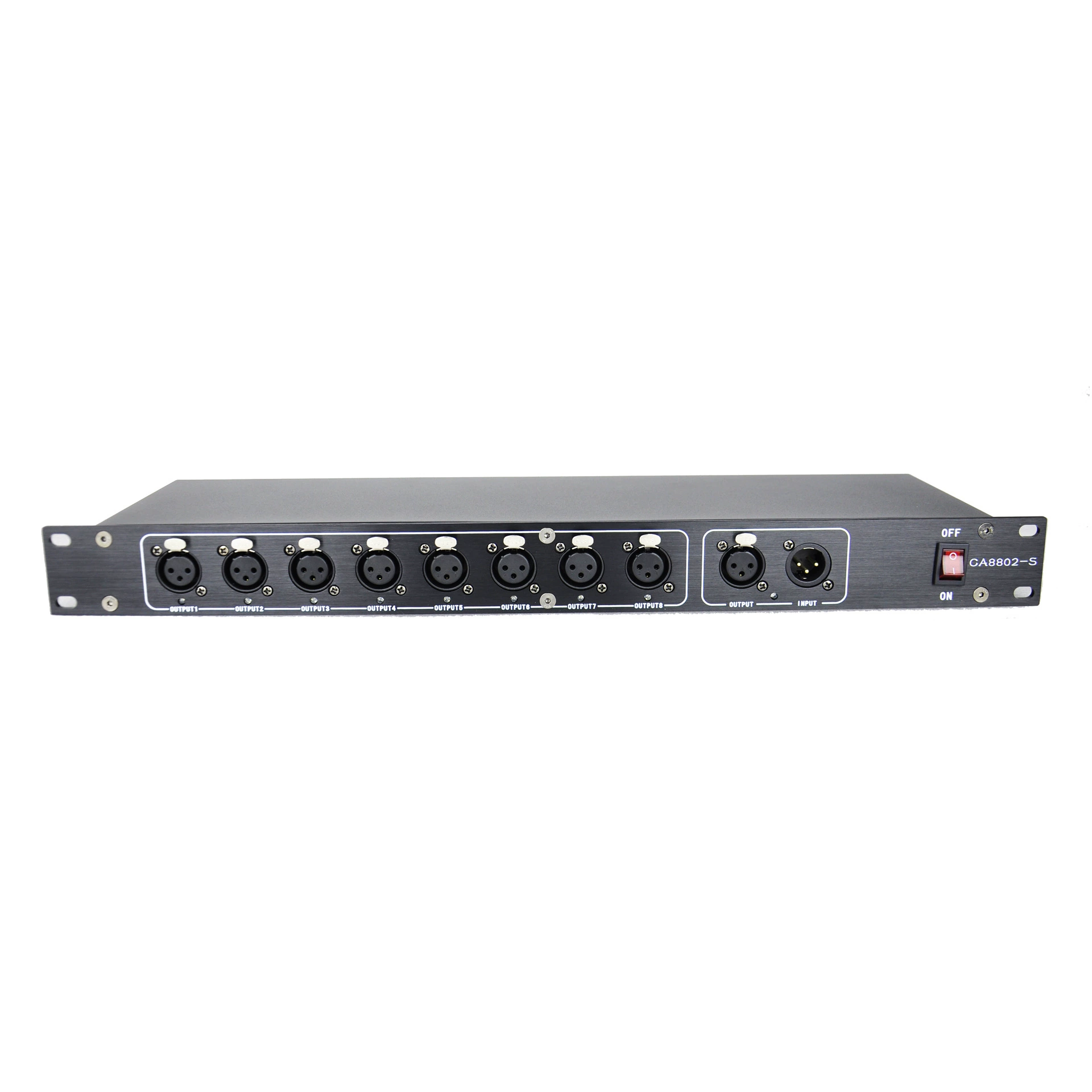 Stage lighting 8-way DMX signal amplifier signal distributor, one input and 8 outputs, with isolation