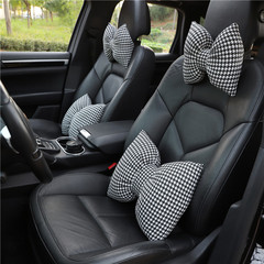 Birdcage Pattern Car Headrest Winter Fleece Famous Model Car Neck Pillow Cushion Warm and Comfortable Car Accessory