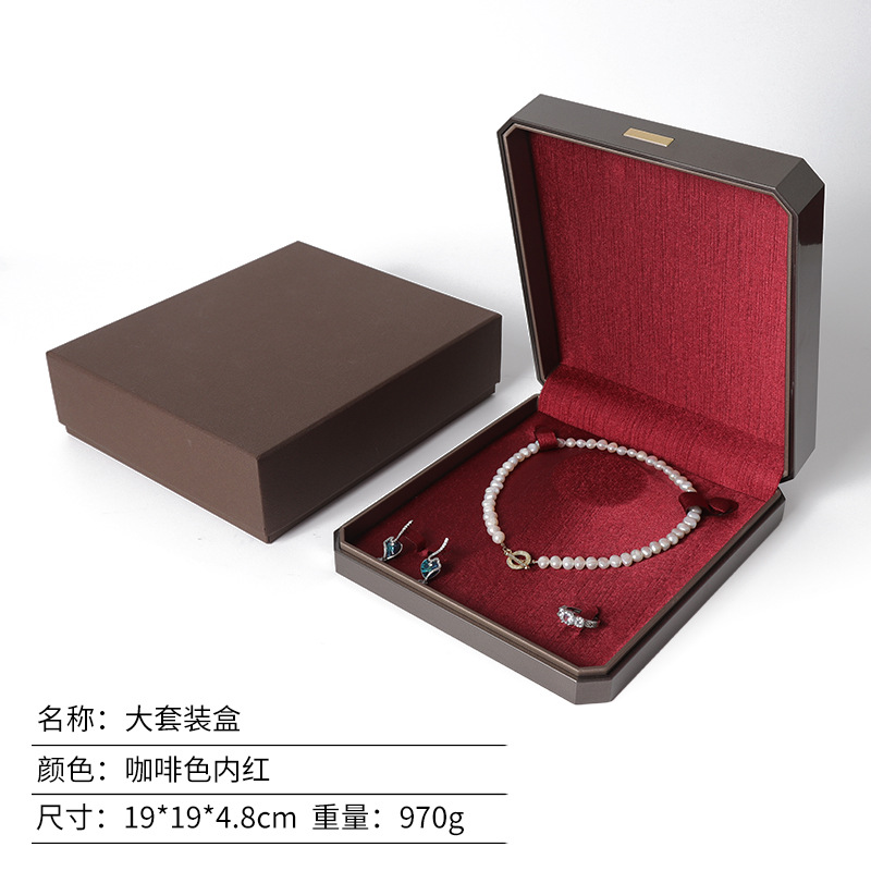 Caja de joyería lacada de alta calidad, caja de regalo de joyería, caja de anillo, collar, caja de embalaje de joyería, sensación de alta calidad image 26