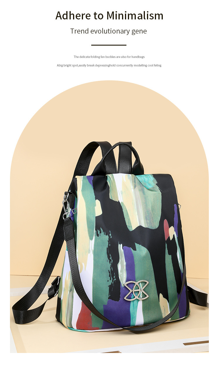 Weiblicher 2024 neuer Trend Oxford-Stoff leichter atmungsaktiver modischer lässiger Damen-Diebstahlschutz-Rucksack_voghion.com