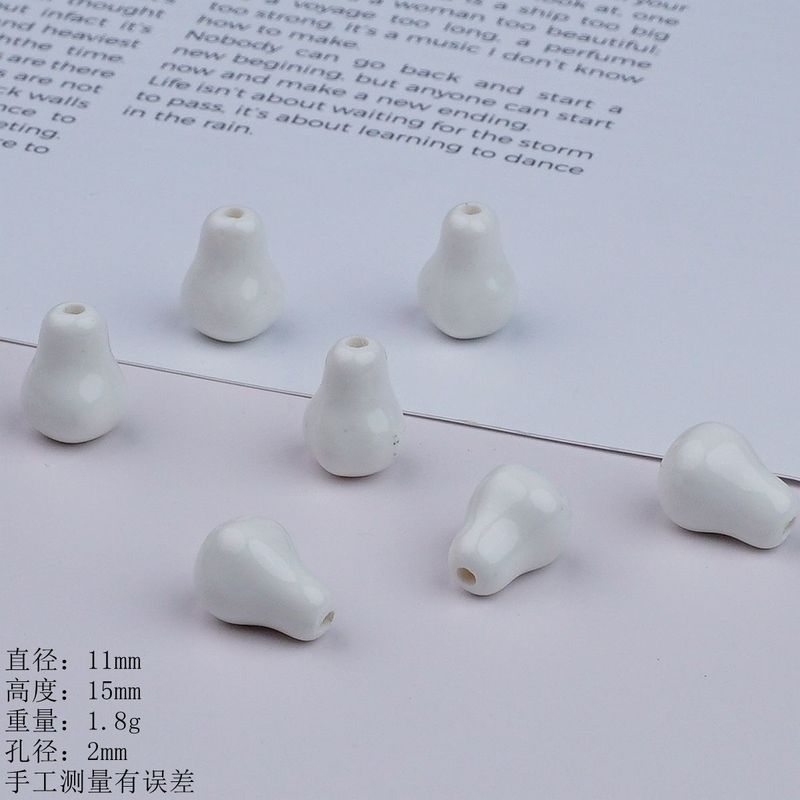 景德镇陶瓷散珠diy多巴胺清新水果手工饰品配件串珠手串项链材料|undefined