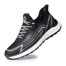 跨境代发老人头男鞋秋季新款男士运动鞋软皮软底舒适休闲皮鞋布鞋