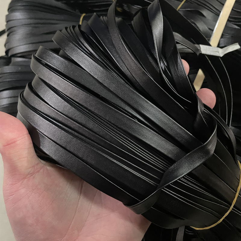 Spot Black PU Folded Strip Clothing Accessories Jewelry Accessories Material Soft Leather Strip