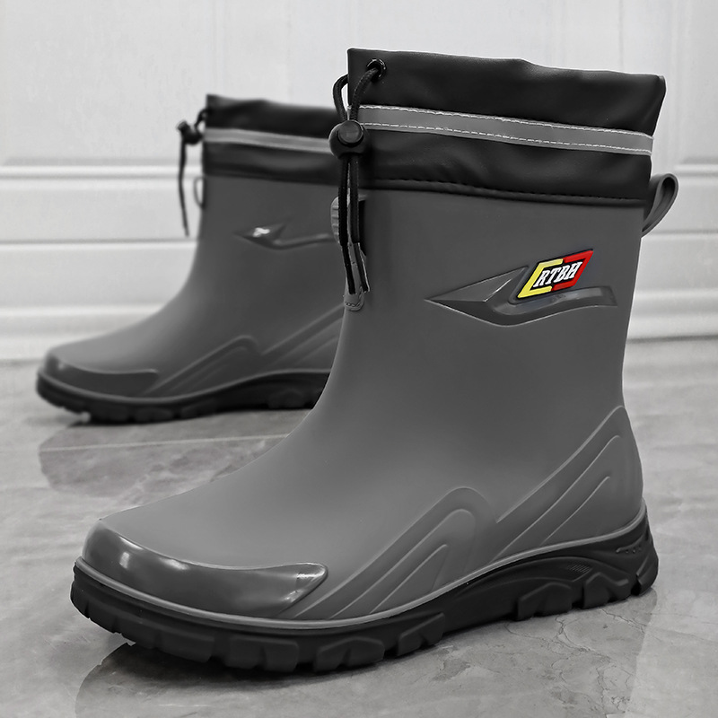 Botas de Lluvia de Caña Media para Hombre de PVC Impermeables y Ligeras image 8