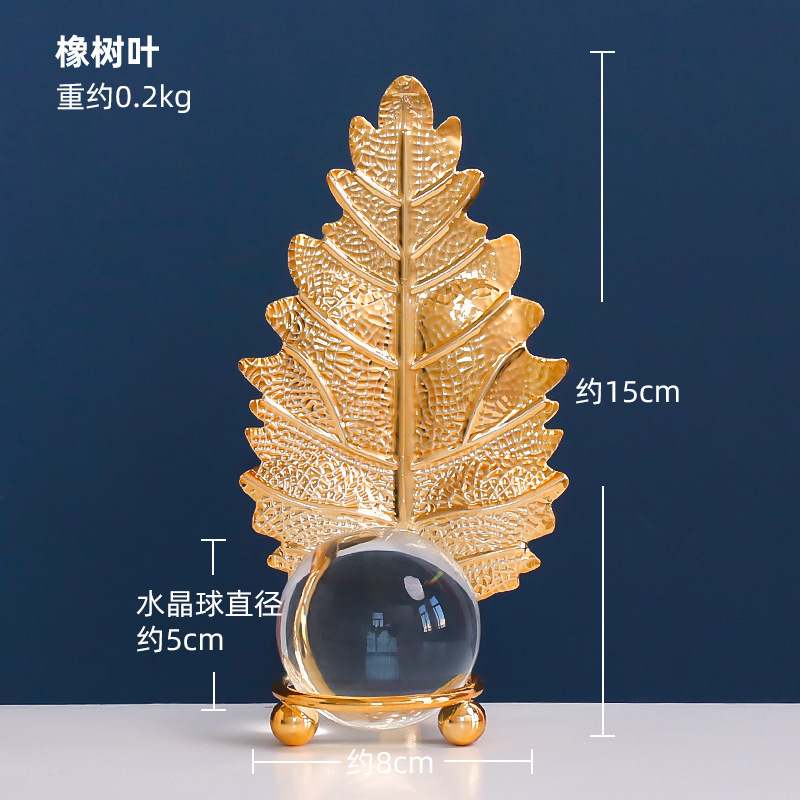 Líneas creativas de metal cristal bola decoración de nicho de alta calidad sala de estar dormitorio oficina decoración de escritorio