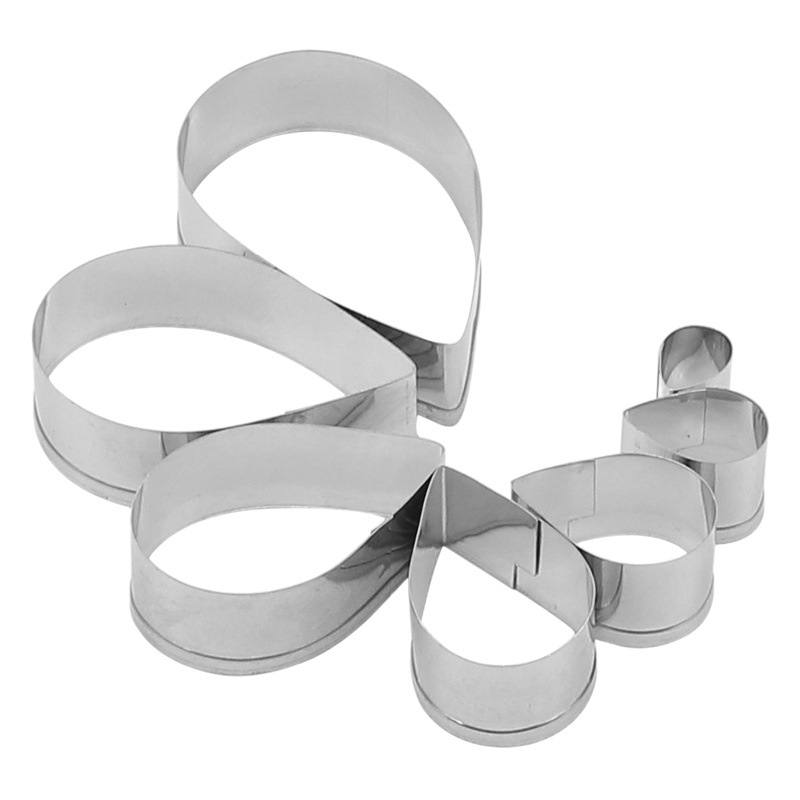 Gotas de agua de acero inoxidable de grado alimenticio Austin forma de pétalo de rosa molde de fondant Amazon gadgets explosivos