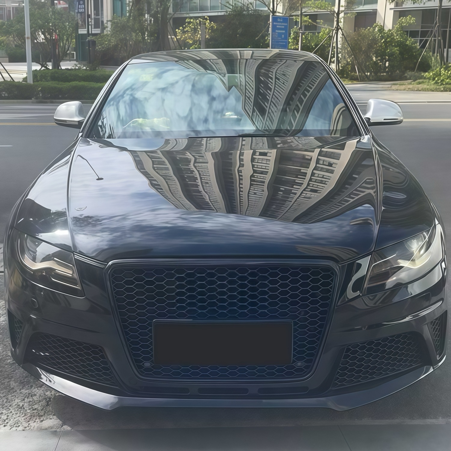 09-12 Models Are Suitable for Audi A4L Modification to Rs4 Large Body Kit Front Bumper, Rs4 Front Bumper Direct Supply from the Manufacturer