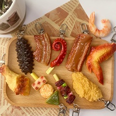シミュレーションの肉類のキーはフライドチキンを掛けておでんを焼きます。