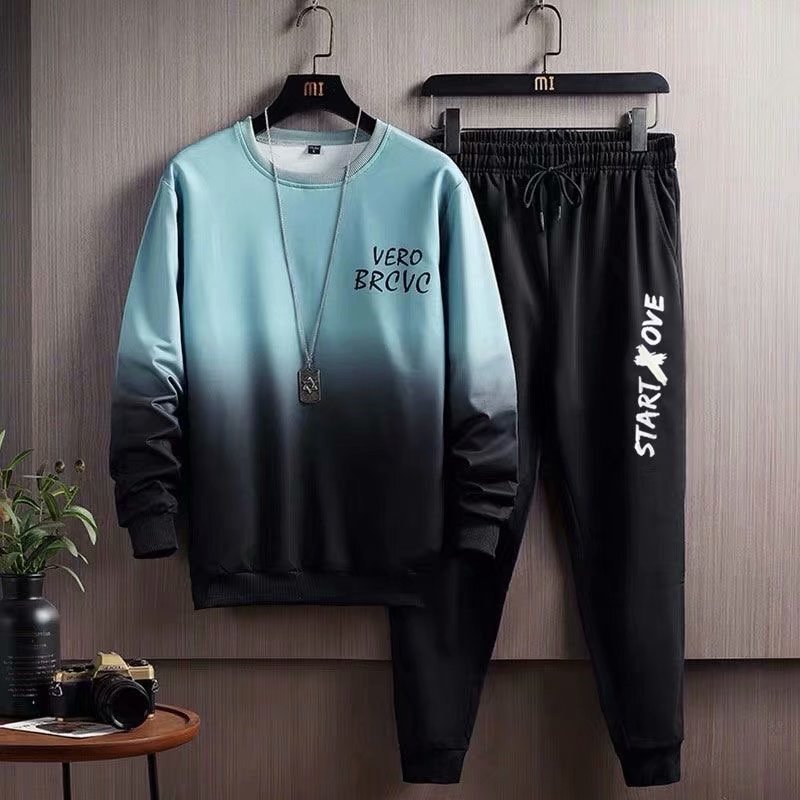 Men's Autum Casual Sweatshirt Set with Handsome Trendy Brand Loose Men's Sweatshirt Set Factory Direct Sale Men's Autum Casual Sweatshirt Set with Handsome Trendy Brand Loose Men's Sweatshirt Set Factory Direct Sale