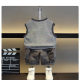Boys' Summer suit 2025 New Children's Casual Vest Baby Handsome Cool Summer Sleeveless Two-piece Fashionable Set