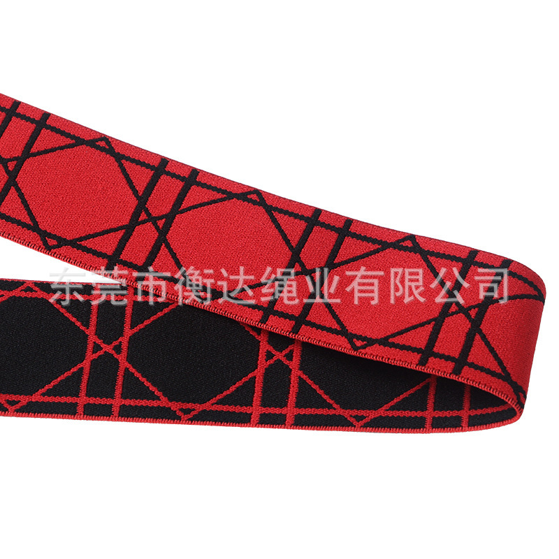 Inventario de 4cm cuadrado de color computadora jacquard elástico poliéster letras inglesas pantalones interiores cintura elástica