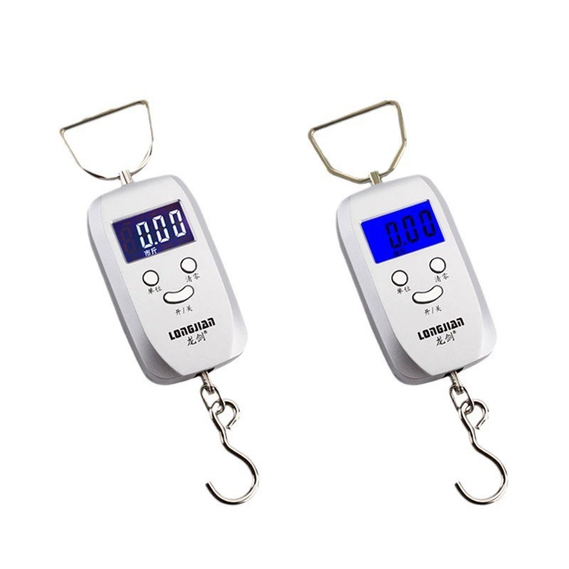 Меч Дракона оптом 50kg серебряный умный портативный портативный вес мини водонепроницаемые электронные весы Экспресс багажные весы весы крючковые весы