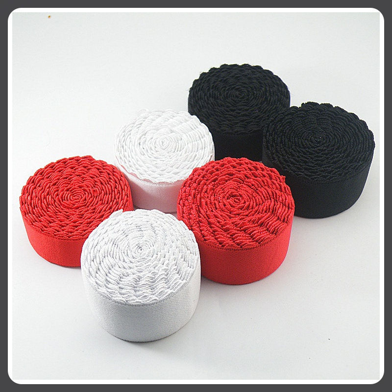 月牙花边松紧带单面绒超弹力橡筋柔软裙子裤子腰带鞋扣带服装辅料