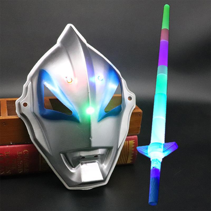 Cerro Autot máscara de niños luminosa máscara de casco de Digia Cerro armas juguetes para niños espada cuerpo
