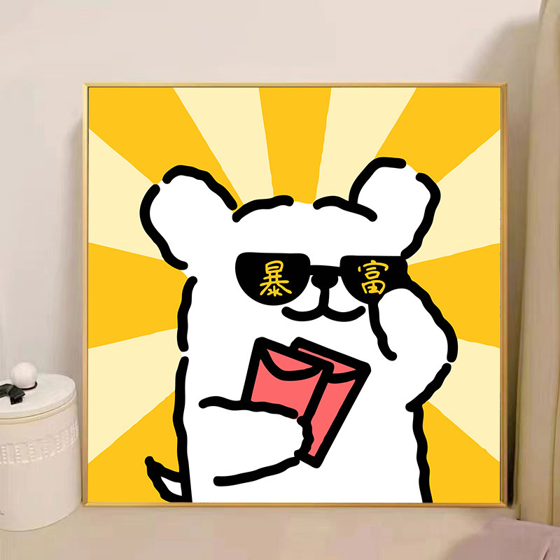 漫画 Q バージョンエッグマンパーティーシリーズ DIY デジタル油絵子供の手作り着色油絵装飾品卸売|undefined