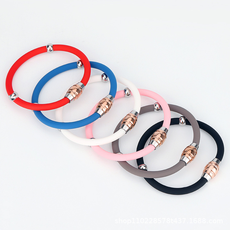 Anti-Static Bracelet Wireless Negative Ion Silicone Bracelet for Men and Women Couples Fashion Trend DIY Bracelet Sports Wristband