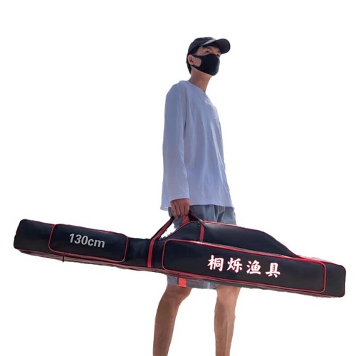 Tongshuo fishing gear fishing bag 70cm-1.3m double layer three layer rod bag fishing gear bag wholesale fishing rod fishing bag