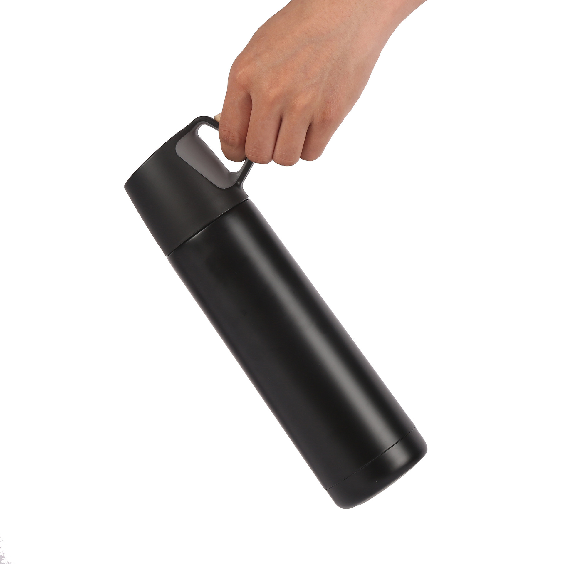 Viajes al aire libre taza de agua deportiva con mango de té separación de agua taza portátil 304 taza de aislamiento al vacío de acero inoxidable