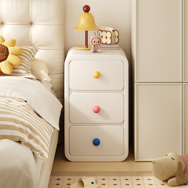 Mesa de cabezal de cama dormitorio casero armario de almacenamiento de dopamina creativo adorable almacenamiento mini armario de almacenamiento simple ultra estrecho