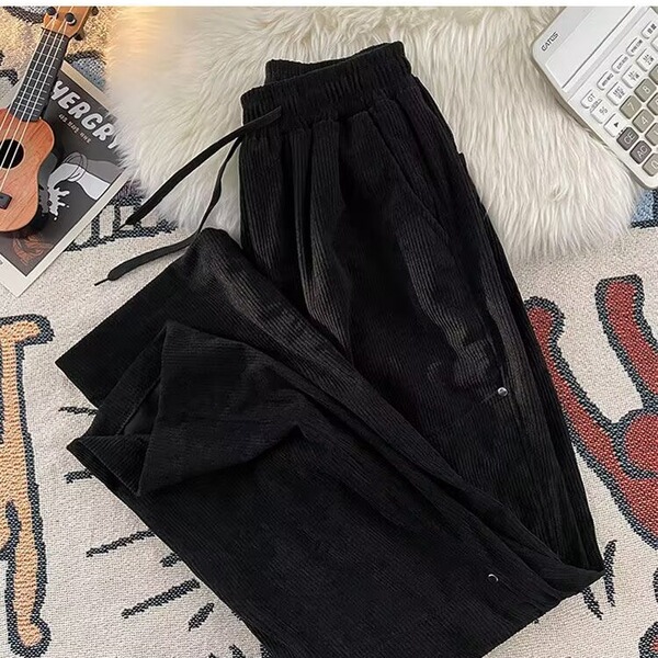autumn corduroy solid color fashionable men's trousers