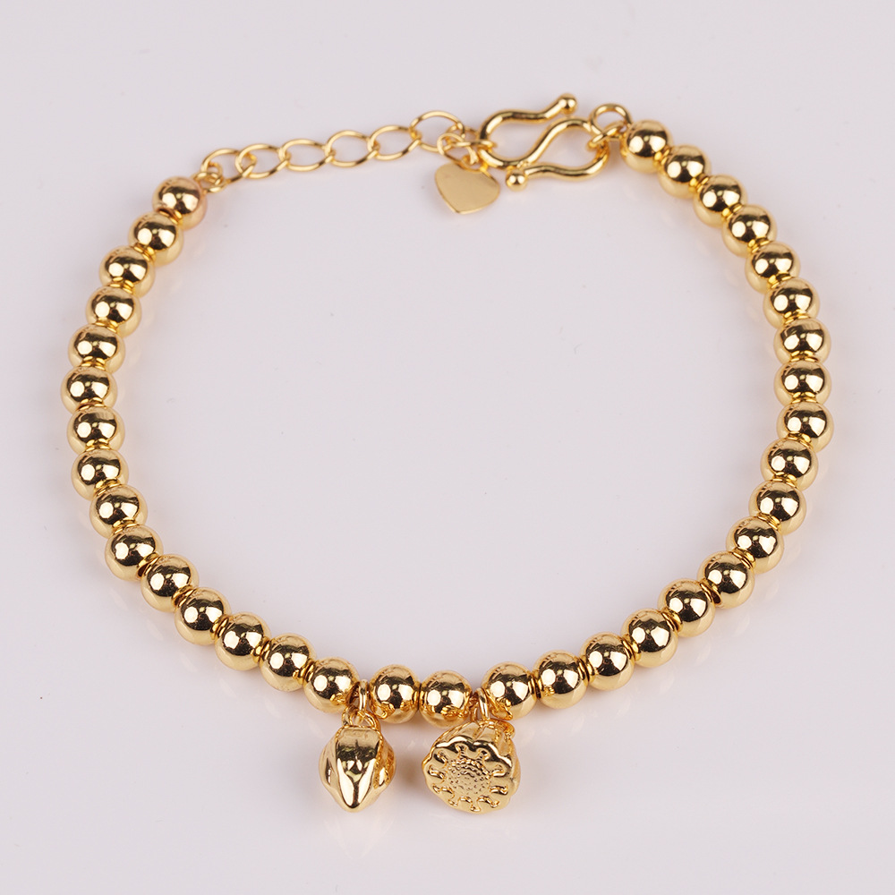Women's Gender Chinoiserie Geometric Word Heart Shape Titanium Steel Bracelets In Bulk