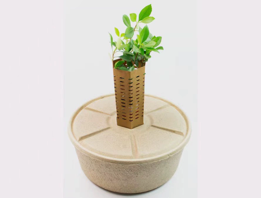 Большой цветочный горшок из биоразлагаемой переработанной целлюлозы, формованный методом прессования, водонепроницаемый, для посадки песка, Чунцин.
