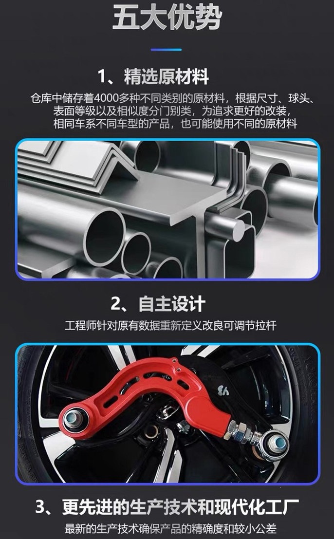 Suitable for Mercedes-Benz S-Class W221/W222 Maybach S300 S350 Rear Wheel Adjustable Control Arm Camber Adjustment Arm to Prevent Tire Wear