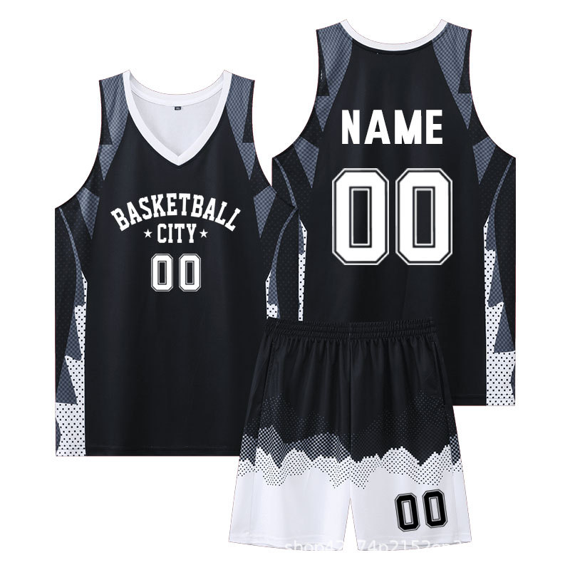 American basketball sportswear suit customized team competition training jersey vest basketball uniform wholesale one-piece delivery
