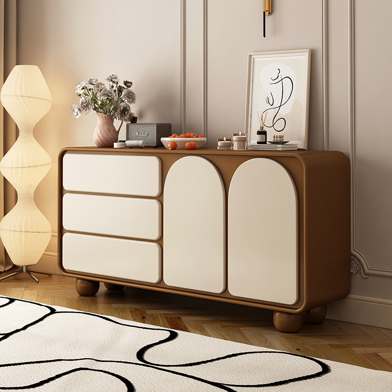 Armario de madera maciza, armario de dormitorio, armario de almacenamiento al final de la cama, armario de almacenamiento, sala de estar, armario de cajones contra la pared