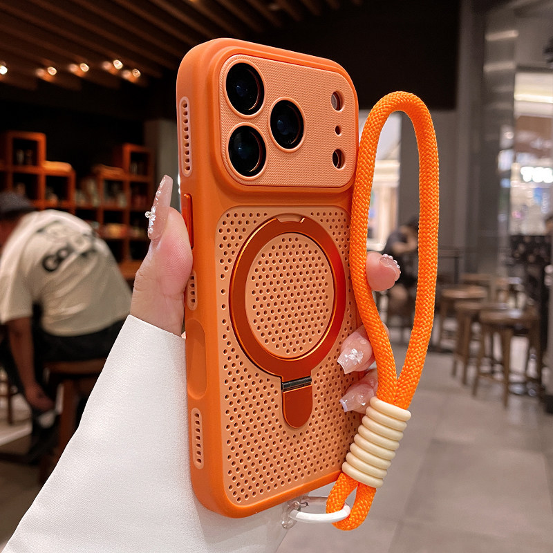 Funda Magnética con Soporte y Disipación de Calor de PC Anticaídas para iPhone 16 17 18 Pro