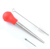 Stainless steel turkey needle chicken pump turkey seasoning pump tool Silicone oil absorption tube set Turkey Baster