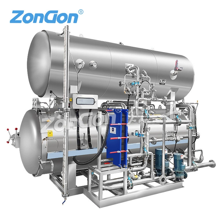 Полный-Автоматический водяной бане стерилизатор высокая температура Краб палку стерилизатор мяса Zongzi двойной слой стерилизатор цена