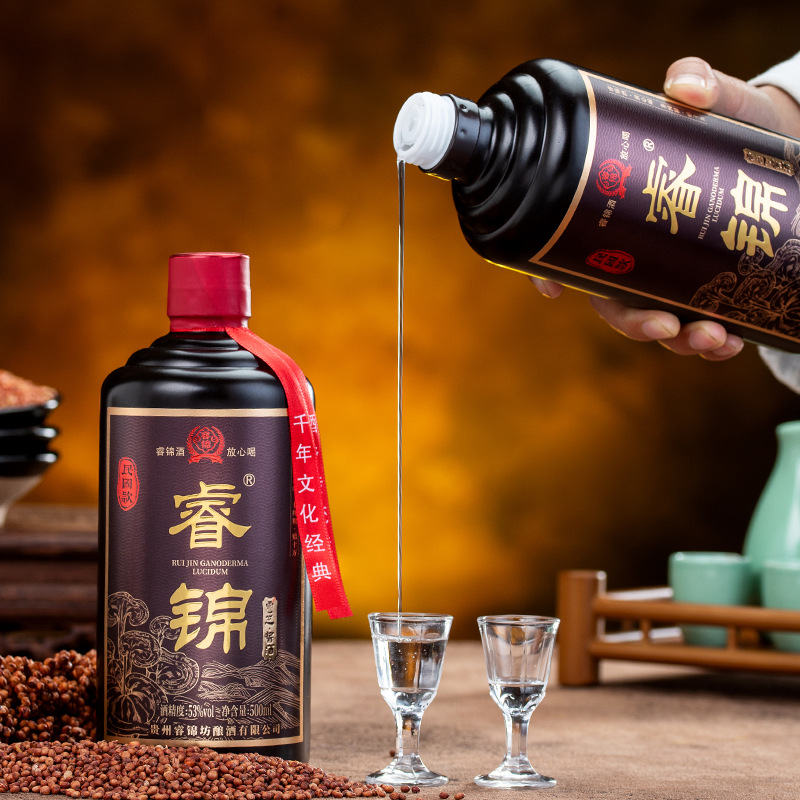 OEM贴牌代加工民国款灵芝酱酒贵州53度酱香型纯粮酒窖藏年份酒