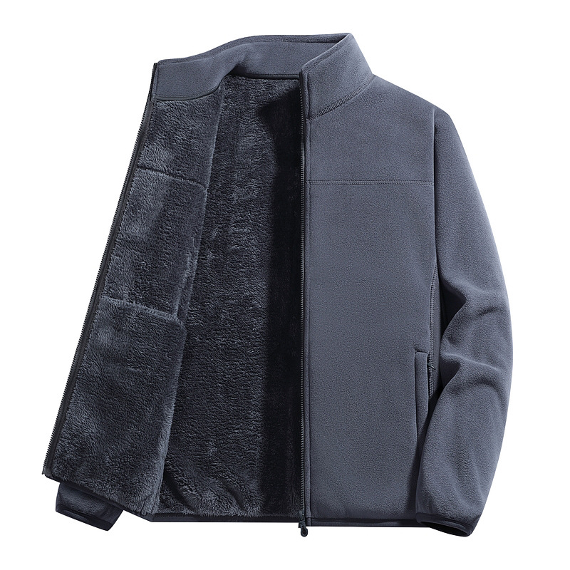 Transfronterizo al aire libre chaqueta de terciopelo para hombres y mujeres 2025 nuevo invierno de terciopelo grueso chaqueta de asalto forro interior chaqueta de terciopelo