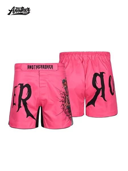 Anotherboxer New Pink Bear Mma Shorts for Free Fighting, Daily Fitness, Casual Training Shorts