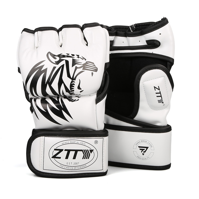 Nuevo MMA medio dedo guantes de boxeo al por mayor Sanda adulto entrenamiento guantes de boxeo