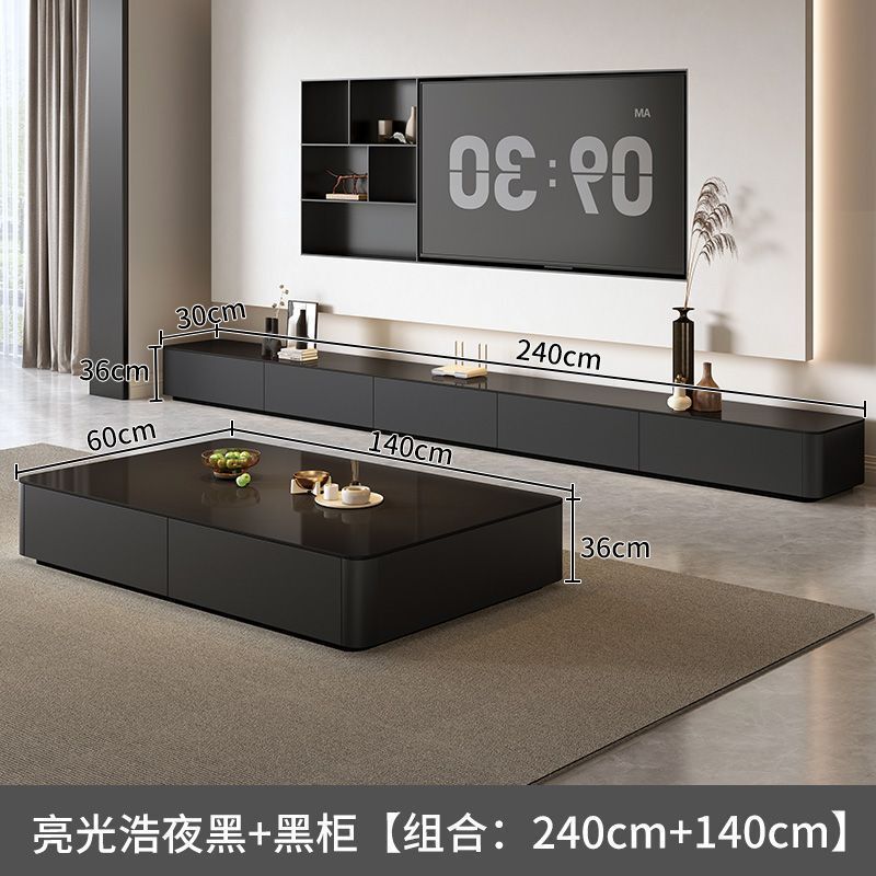 フロアテレビキャビネットリビングルームホーム2024新しい小さなアパートライト高級コーヒーテーブルテレビキャビネットの組み合わせ|undefined