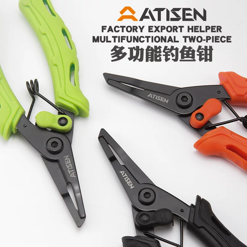 Outdoor multi-function fishhook pliers stainless steel fishing pliers line cutter hook remover pliers fishing scissors straight mouth fish grip pliers
