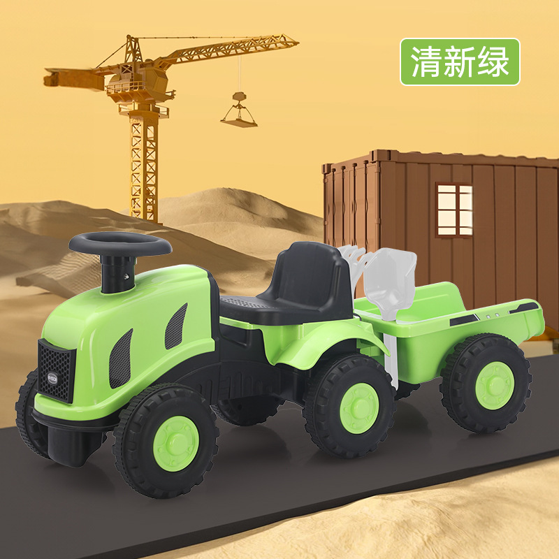 Nuevo bebé grande simulación tractor patina con cucharón de ingeniería manual para enviar pala adecuada para bebés de 1 - 4 años