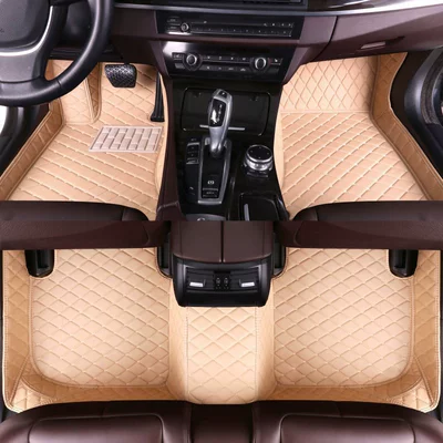 Q7 all-inclusive car mat, Modelə uyğun ayaqaltı - ordinary-single-layer-beige